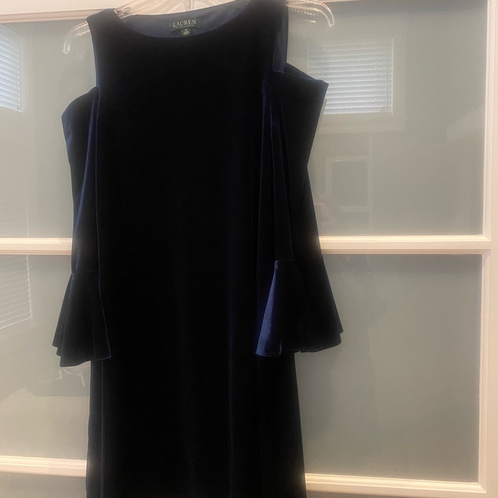 Ralph Lauren Midnight Blue Velvet Dress
